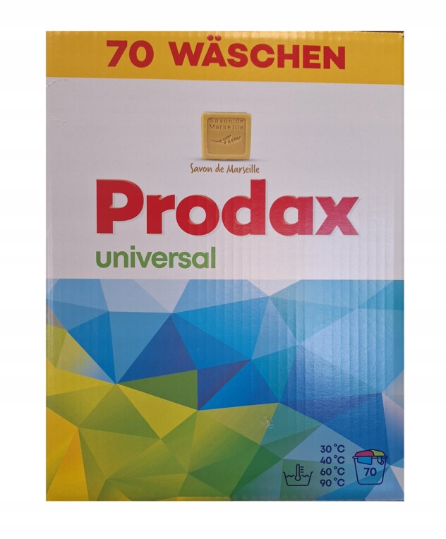 PRODAX UNIVERSAL 4,55kg Proszek do Prania UNIWERSALNY 70 prań Niemcy