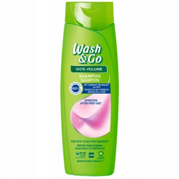 Wash&Go Szampon Rose Water do włosów suchych farbowanych Oczyszcza 360ml