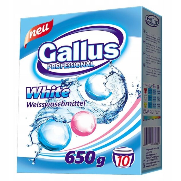 Gallus Proszek do prania białego 650G